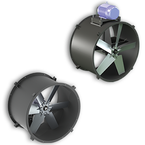 Tubeaxial fans for ducted ventilation systems, providing efficient air movement for supply and exhaust.